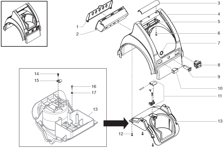 CapSpray 55 Upper Housing Assembly Parts